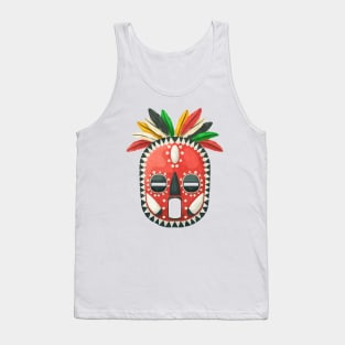 Watercolor tribal mask Tank Top